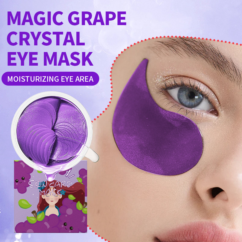 Eye care Custom LOGO Grape Eye Patch Custom Women Moisturizing Relieve fatigue Collagen crystal Eye Mask