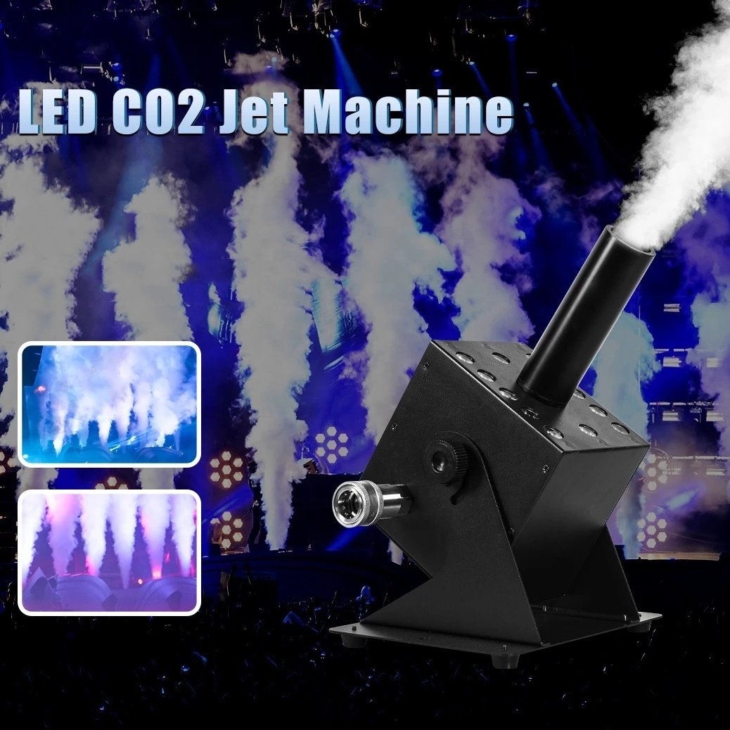 Stage Professional 12*3W Rgb 3 In 1 Led Co2 Jet Machine Co2 Cryo Cannon Jet 10m