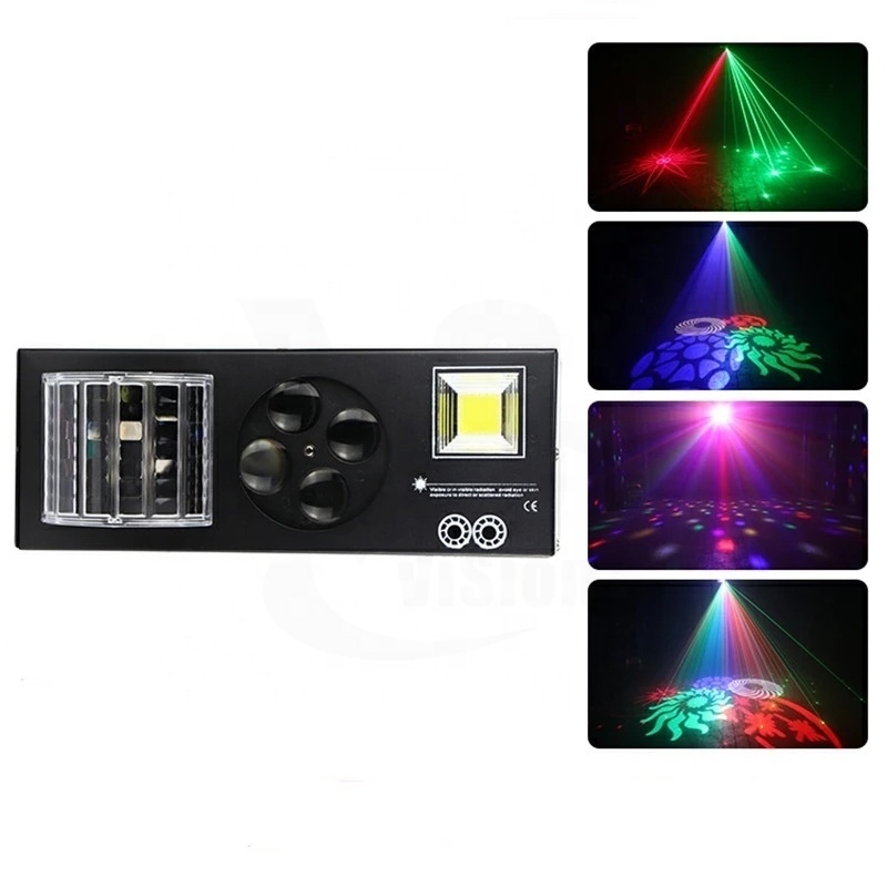 LED Laser Strobe 4in1 DMX512 Stage Effect Lights Good For DJ Disco Birthday Parties Wedding Christmas Decoration Clubs Bar