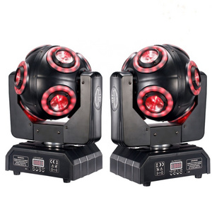 Factory Price  120w Disco Magic Ball 12pcs 10W 4in1 Full Colorful with Halo Stage Light 360 Rotation DMX 512 Disco Bar Dj