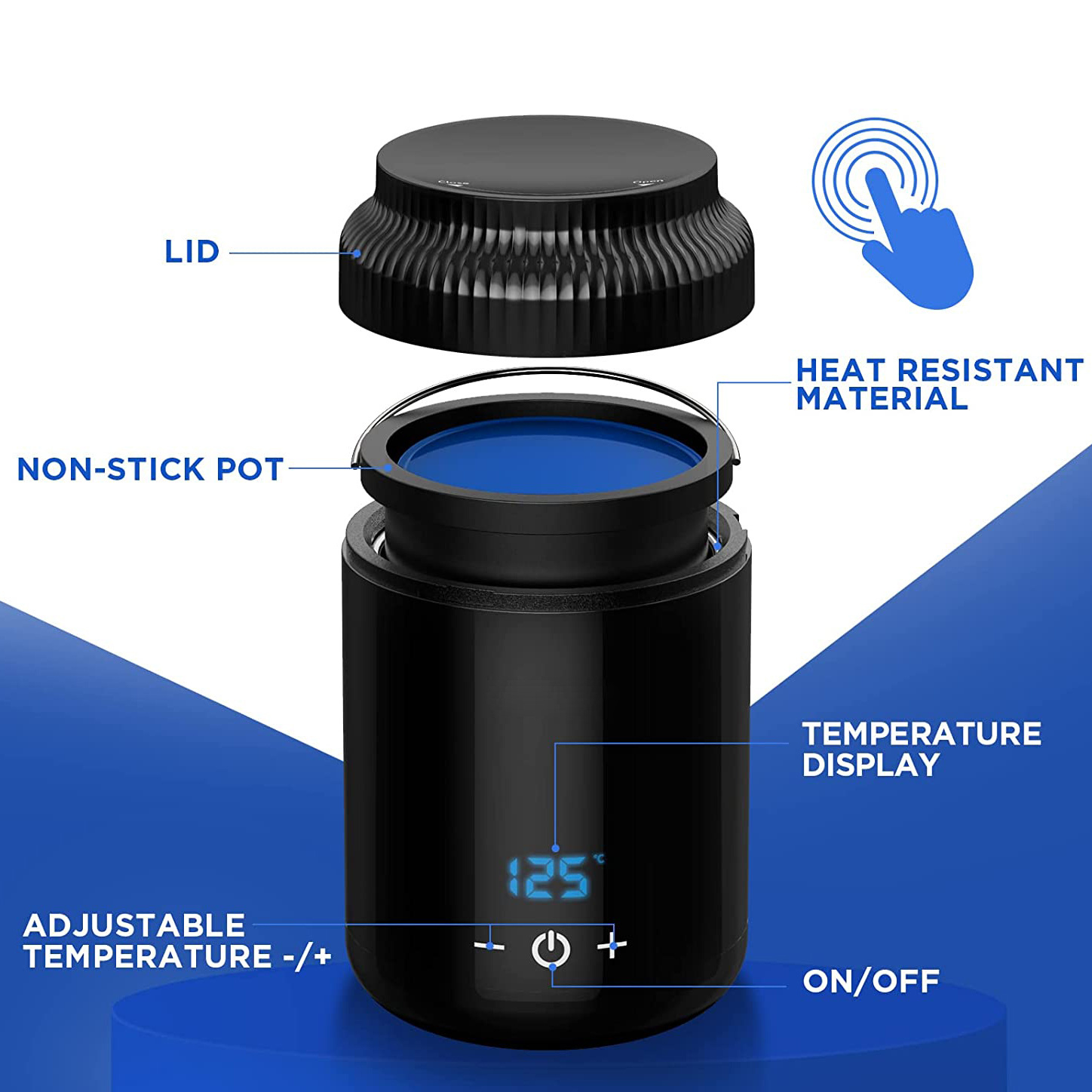 Professional Electric Wax Heater warmer kit with Wax Machine and 4 packets of wax beans and 20 Sticks