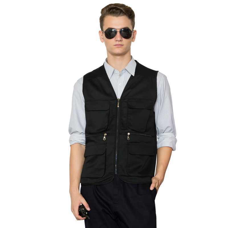 Stock men's multi pockets Cargo vest for climbing shooting photography Hooking fisherman Journalist Fishing Vest Waistcoat