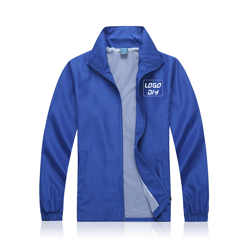 100% polyester light weight windbreaker Casual Slim Fit Outdoors Windbreaker For Women and men