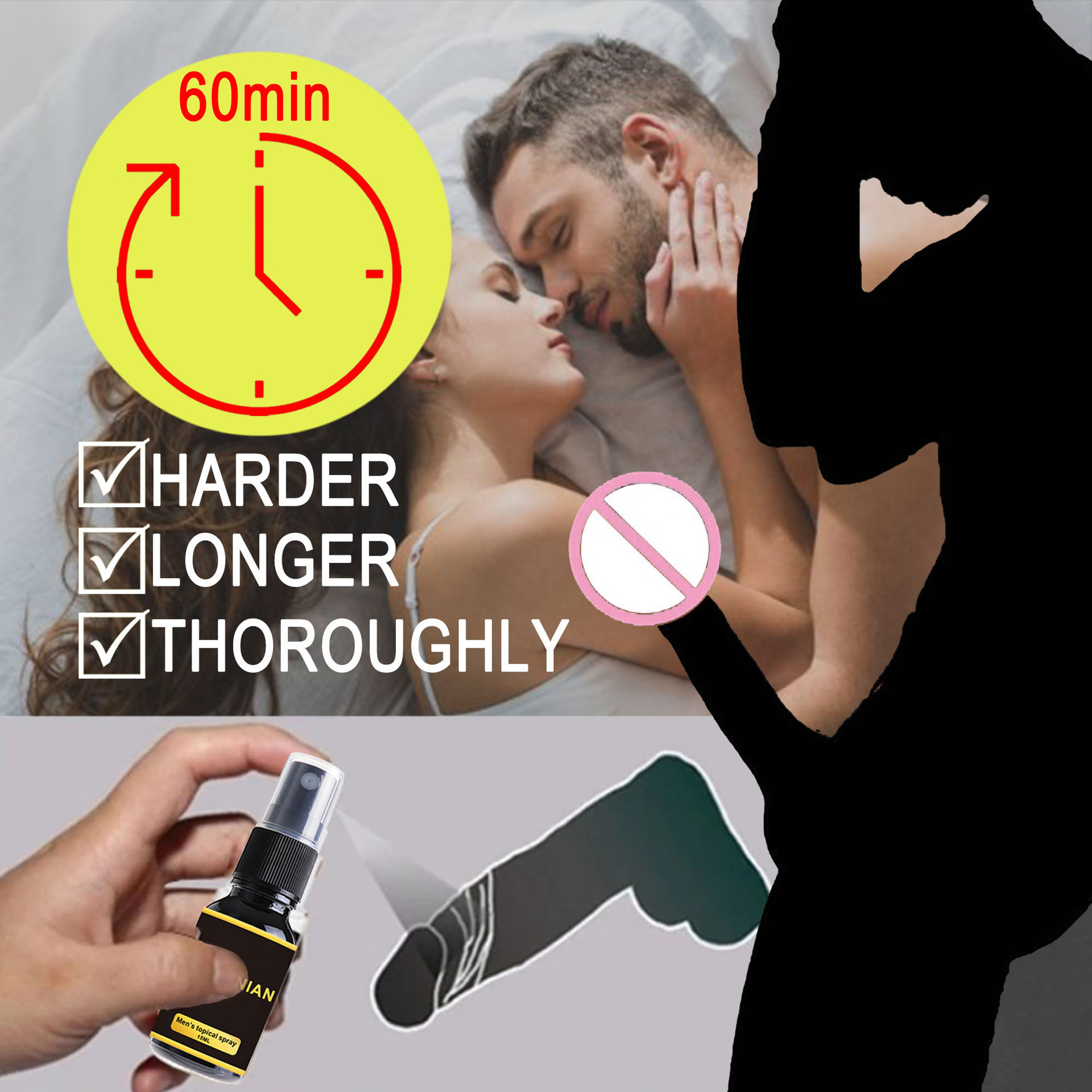 Private Label Rekindle Passion Restore Physical Fitness Delay Spray For Men Keep Long Time Sex Spray OEM ODM