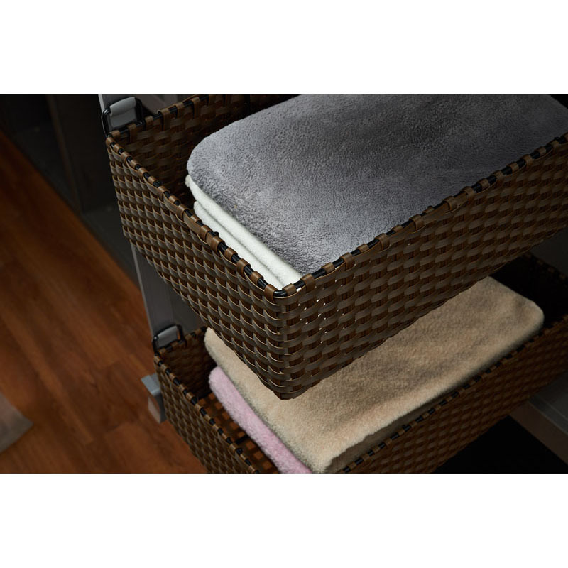 Customized Modern Bedroom Wardrobe Accessories Clothes Storage Rattan Wicker Pull Out Basket Storage Drawers