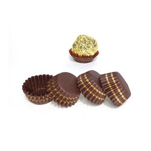 Disposable grease proof chocolate ball cup cake muffin paper cupcake liner for party bakery