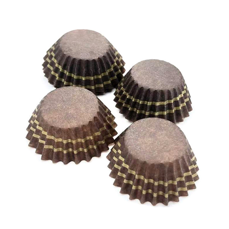 Disposable grease proof chocolate ball cup cake muffin paper cupcake liner for party bakery