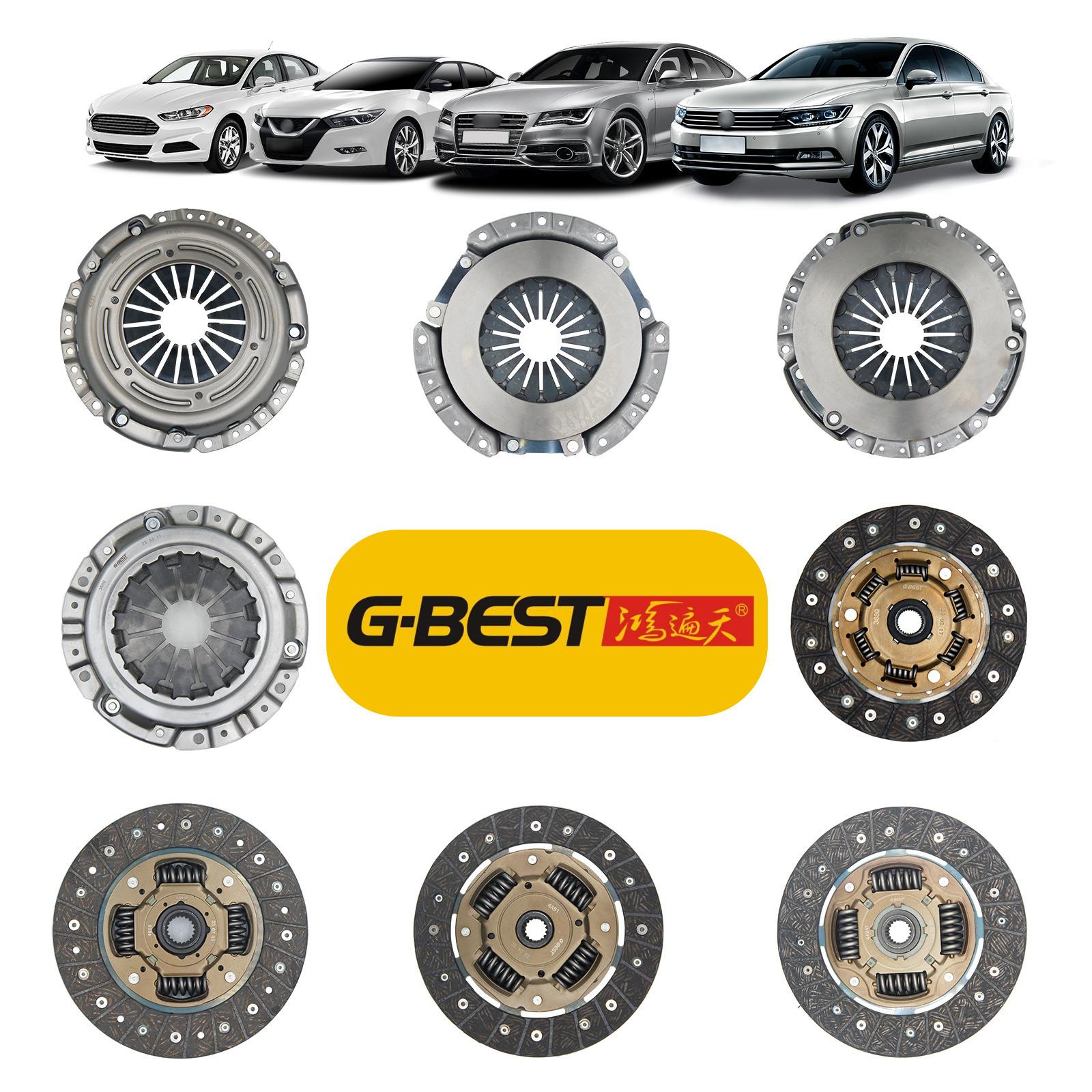 Auto Manufacturer Clutch Disc Cover Set Transmission Friction Clutch Kit 41300-02900 41300-02905 1600100K0000 1600200K0000