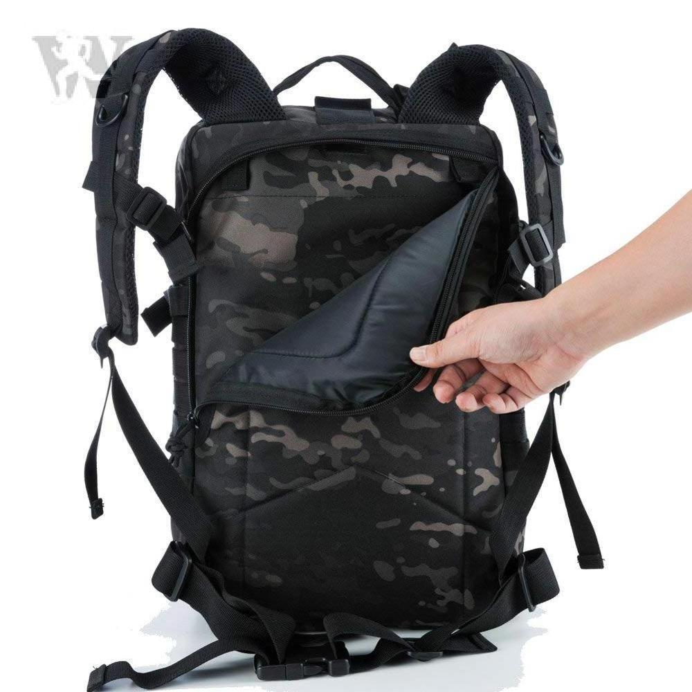 Black CP Camo Bag Outdoor Sport Waterproof Back Pack Tactical 45 Liter Bag Backpack Durable Travel Pack