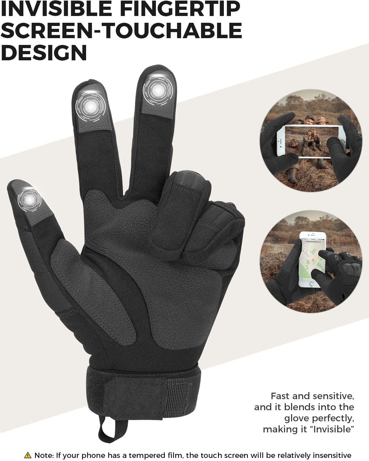 Outdoor Sports Custom Protective Touch Screen Hard Knuckle Tactical Gloves