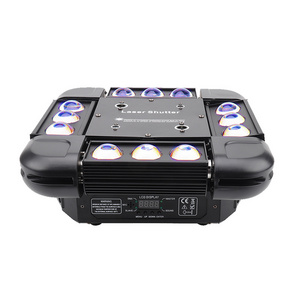 New DJ Party 3 in 1 12pcs Storm Laser Strobe Flash Beam DMX512 Disco Party Birthday Party Performance Stage Lighting