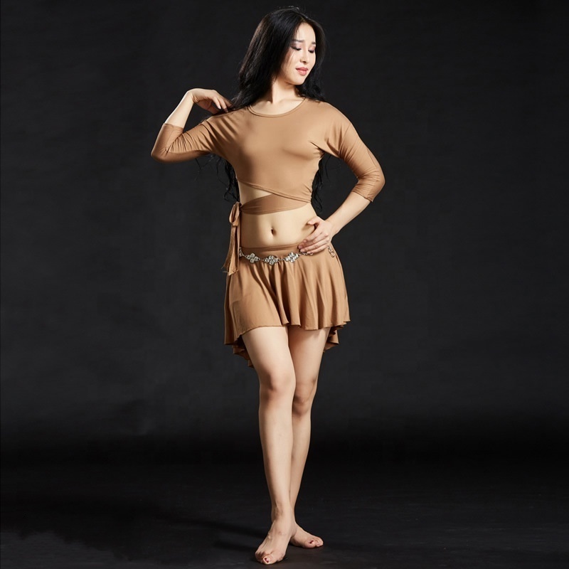 SHE DANCES Wholesale Modal Oriental Belly Dance Costume Performance Training Wear Suit Top Skirt Safety Pants for Adult dancers