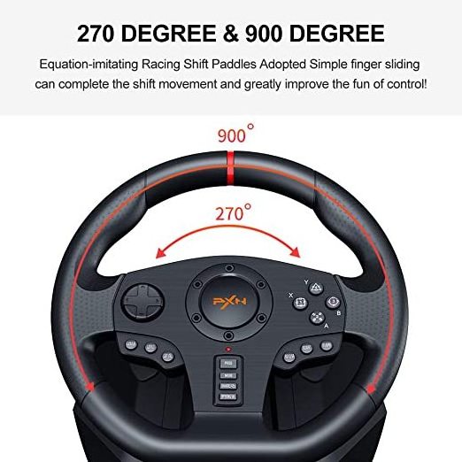 PXN V900 270/900 Degree Volante PC Car Gaming controller Racing Steering menual gair Wheel for PS3 4 Xbox one Series S X