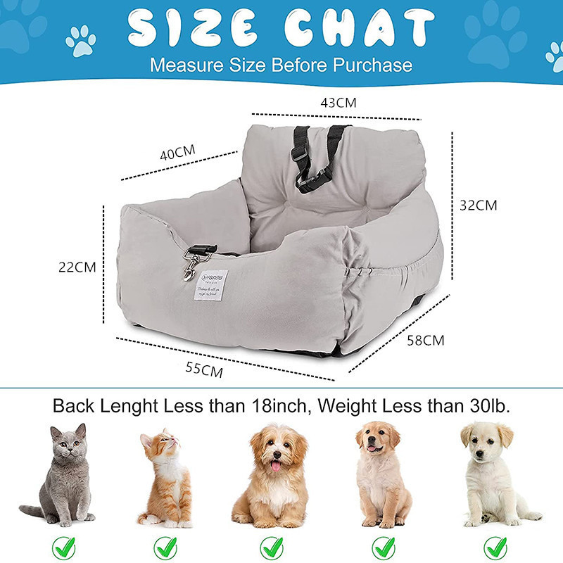 Travel together pet dog car booster seat outdoor dog bed with safe belt and sofa bed for dog