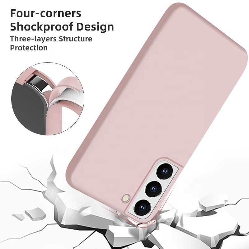 S22 Case, Ultra Thin Slim Fit Candy Color Soft liquid Silicone Cover Phone Cases For Samsung Galaxy S22 Note 20 Ultra S20 S21