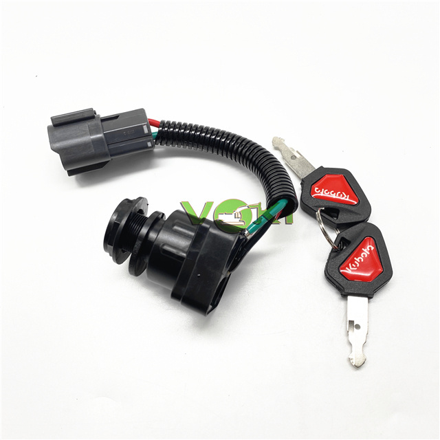 excavator accessories kubota kx 41 3 short foot ignition switch U15 U30 KX155 163 165 ignition key start switch lock