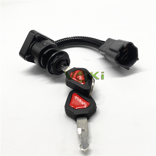 excavator accessories kubota kx 41 3 short foot ignition switch U15 U30 KX155 163 165 ignition key start switch lock