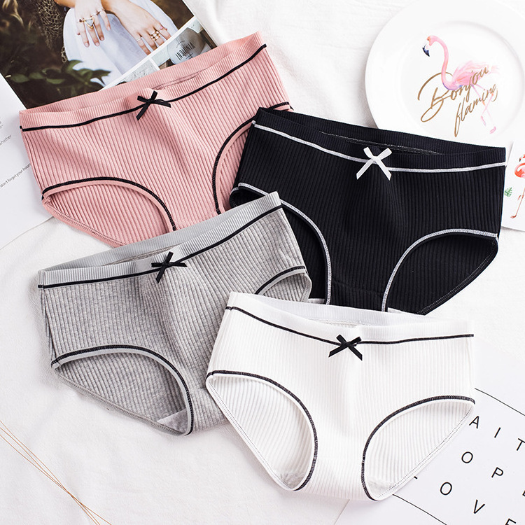 Custom brand New fashion ladies cotton panties short women lace underwear