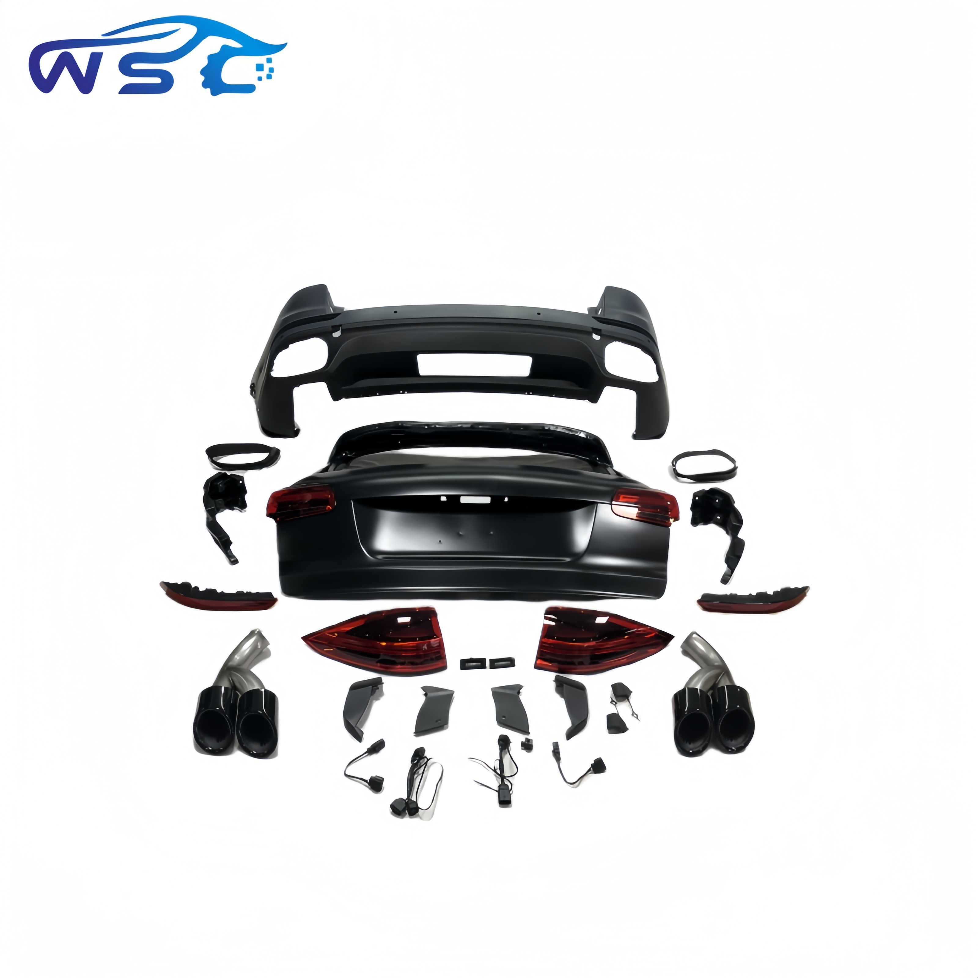 For 11-14 Porsche Cayenne 958 Modified Body Kit 15 Rear Tailgate and Rear Bumper Assembly Original Car Bumpers