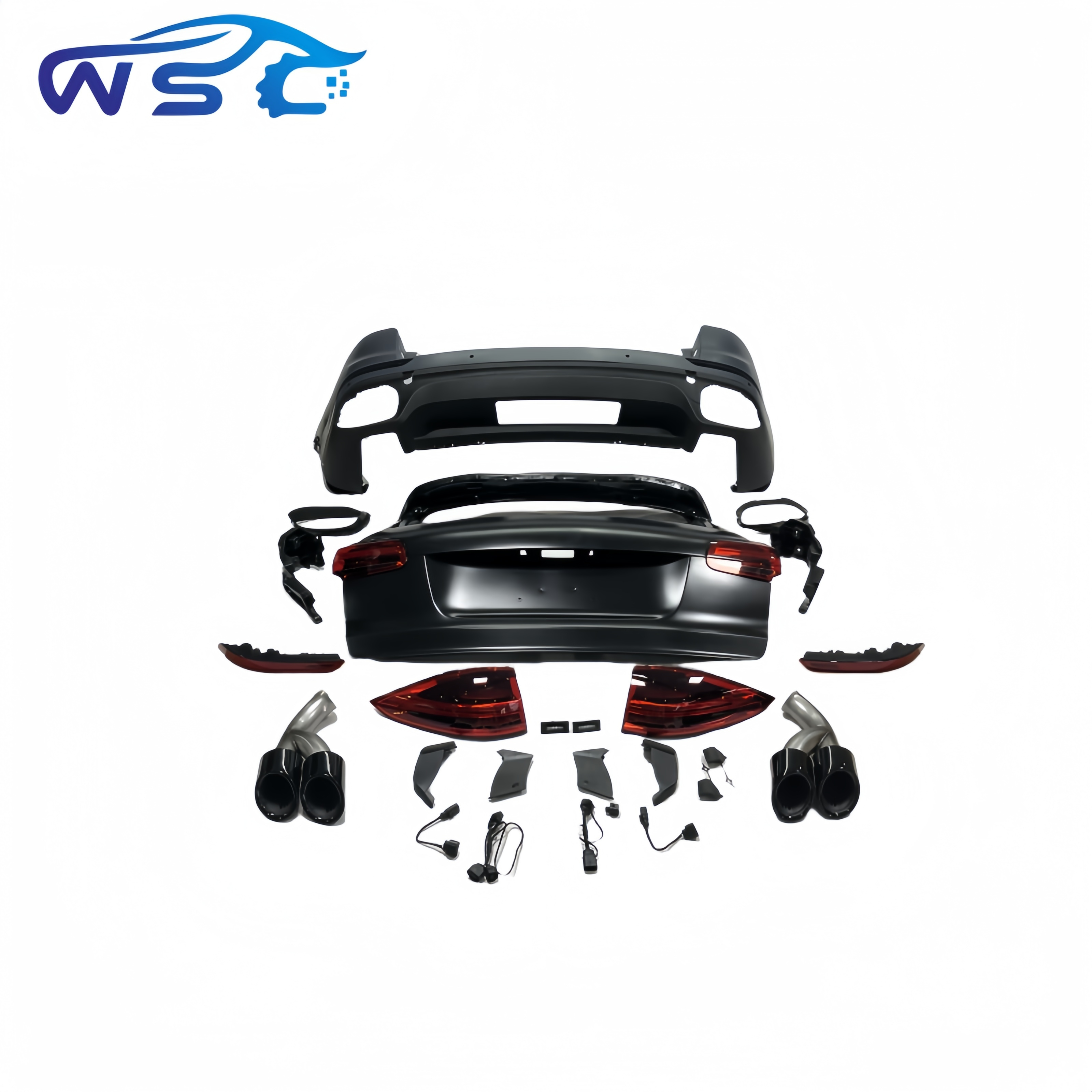 For 11-14 Porsche Cayenne 958 Modified Body Kit 15 Rear Tailgate and Rear Bumper Assembly Original Car Bumpers