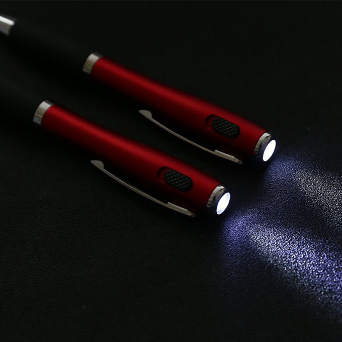 Pen with LED light Popular Custom Logo Advertising Promotional Touch Screen Ball Pen Torch Light Medical