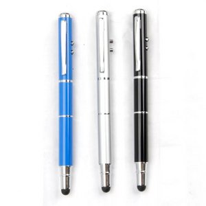 4 in 1 multi function metal ball pen red laser pointer LED flashlight Pen  Pen