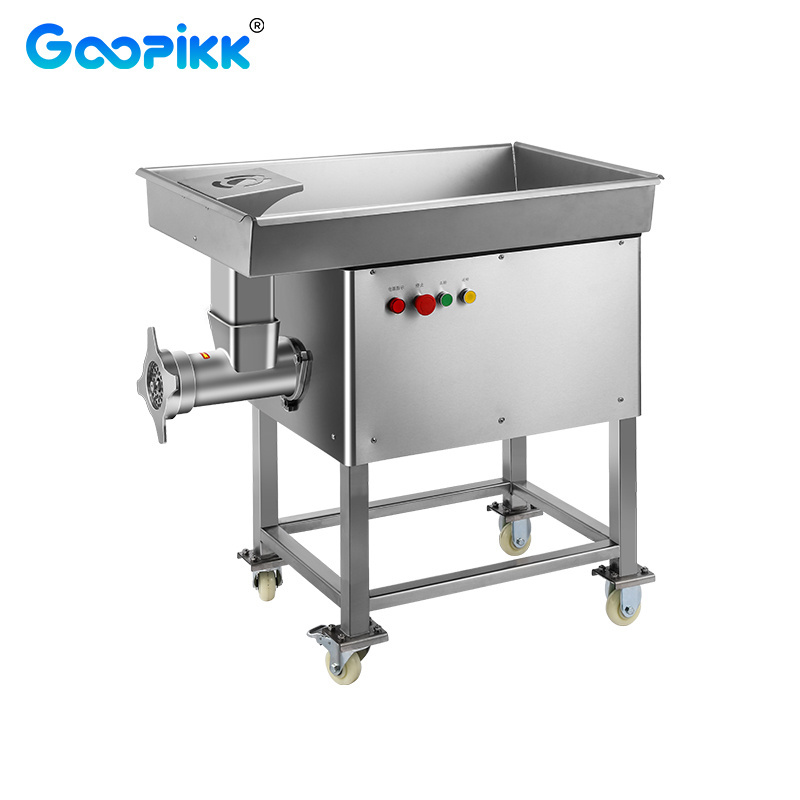 GOOPIKK Electric Industrial Model 32 Meat Mincer Machine Vertical With Movable Wheels 300kg/h Burger Meat Grinders Minced Garlic