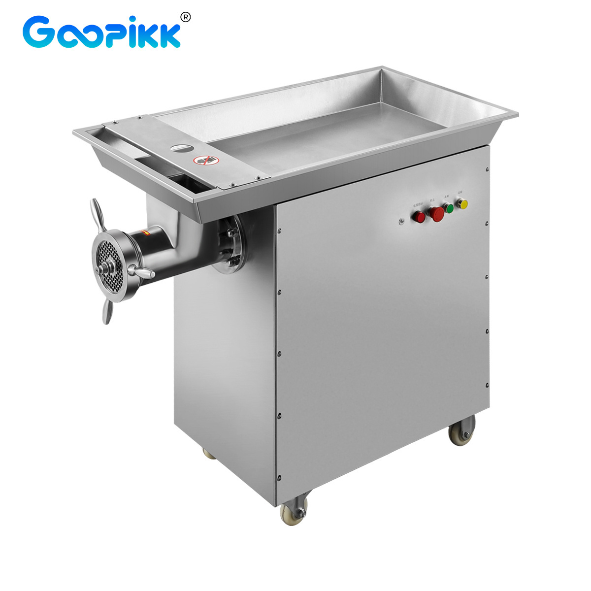 GOOPIKK Vertical 4kw Electric Heavy Duty Industrial Stainless Steels Meat Mincer 520kg/h Commercial Meat Grinder For Abattoirs