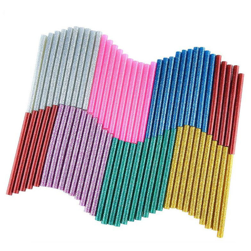 GZWW High Adhesive Glitter silicone Sticks 14 Colors Glitter Hot Glue Sticks for Hot Glue Gun