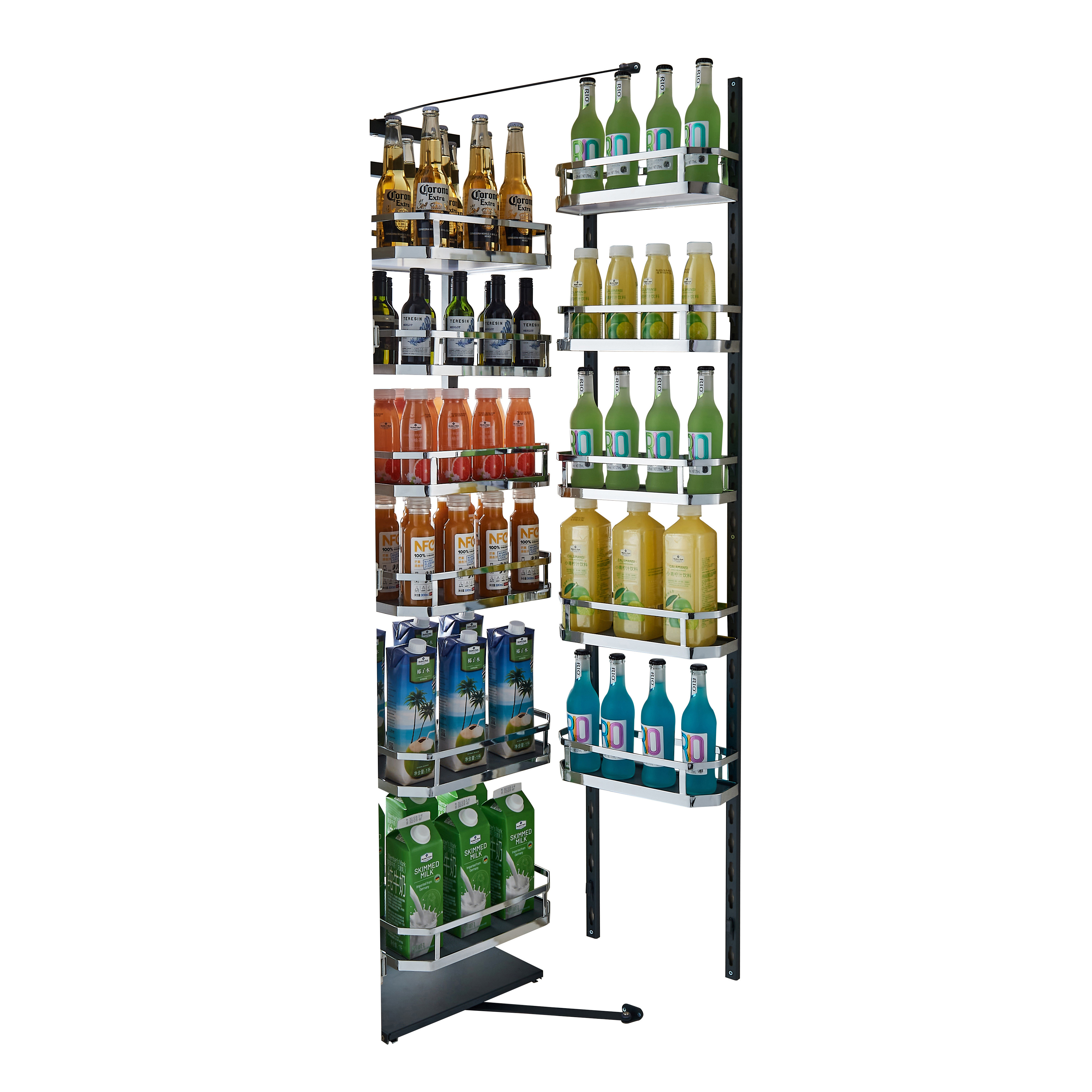 Customized MDF Kitchen Pantry Pull Out Organizer Units Large Tall Unit Rack Sliding Basket Cabinet Organizer