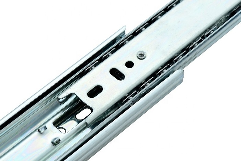 High Quality Stainless Steel 3 Fold Ball Bearing 12 Inch Kitchen Cabinet Rail Drawer Slide Telescopic Channel Drawer Slide