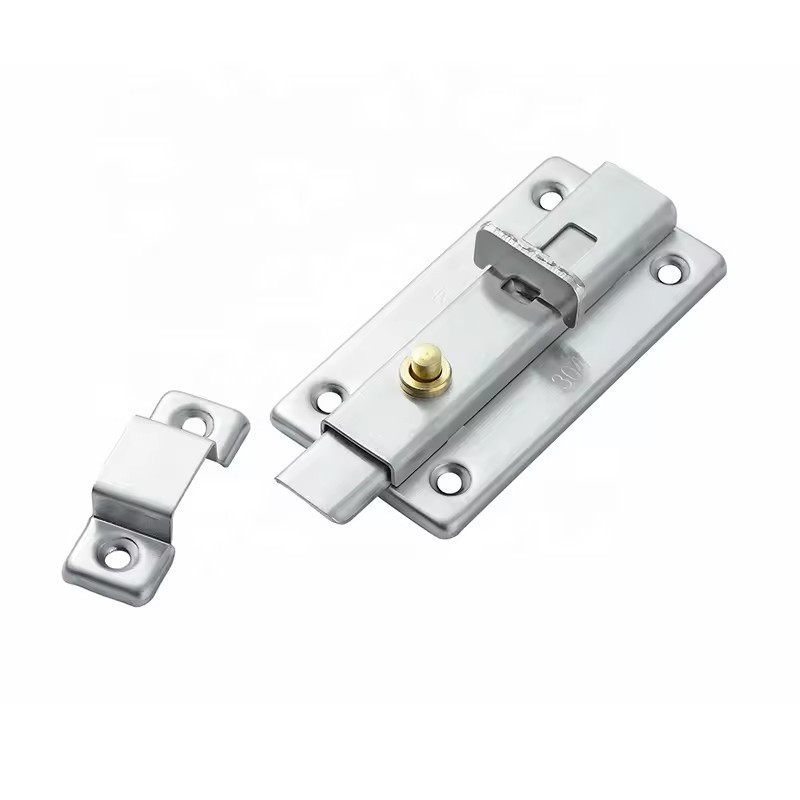 Button Self-lock Stainless Steel Automatic Lock Door Bolt Latch 3 4 Inch Mini Door Latch For Door Window Cabinet