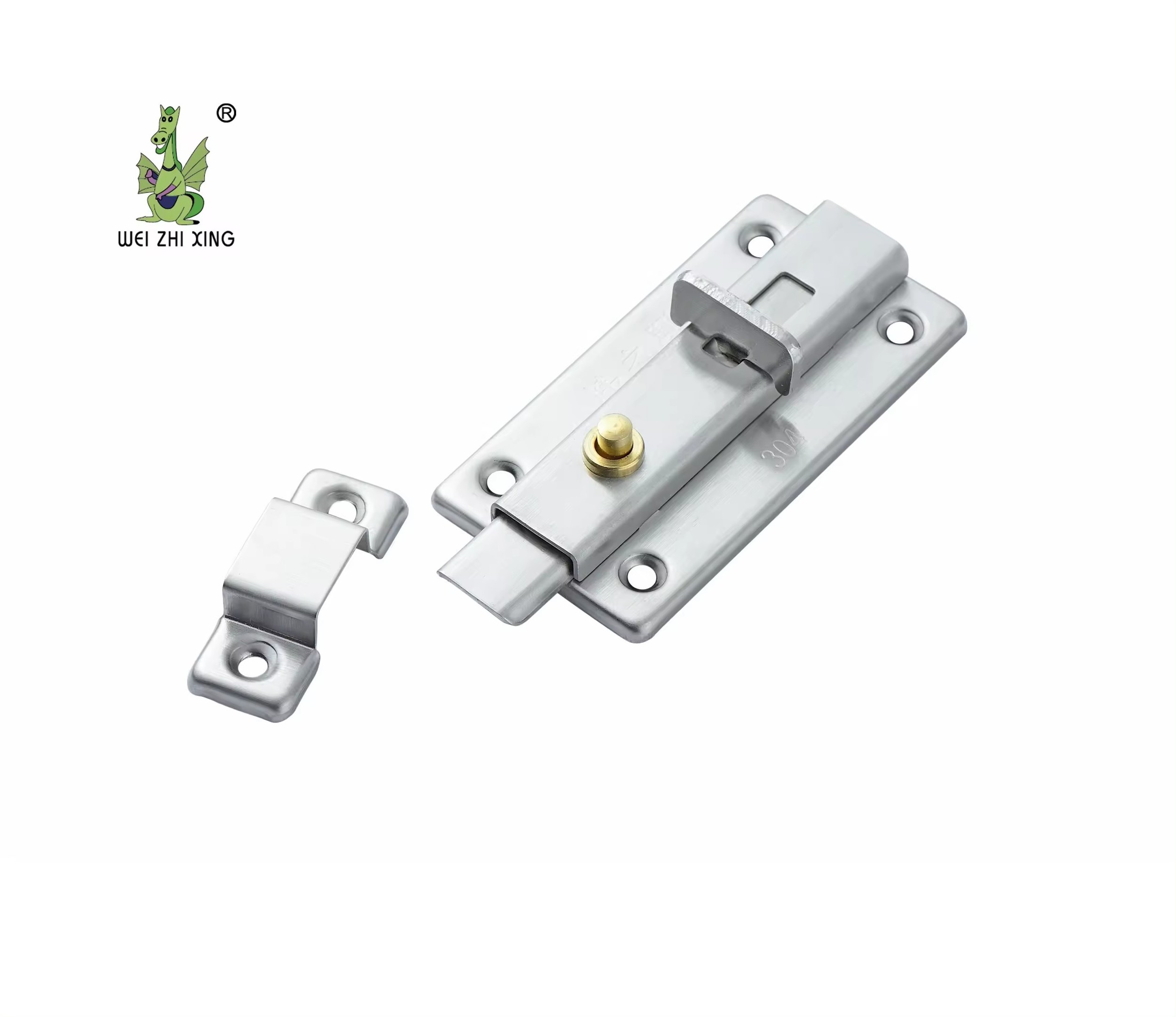 Button Self-lock Stainless Steel Automatic Lock Door Bolt Latch 3 4 Inch Mini Door Latch For Door Window Cabinet