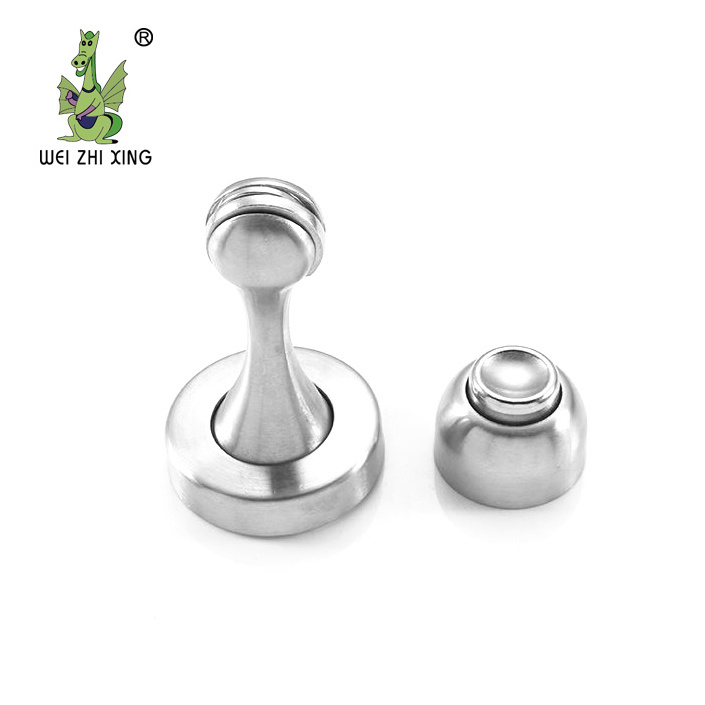 High Quality With Screws Door Hardware Stainless Steel Not Rubber Magnetic Door Stopper For Washroom