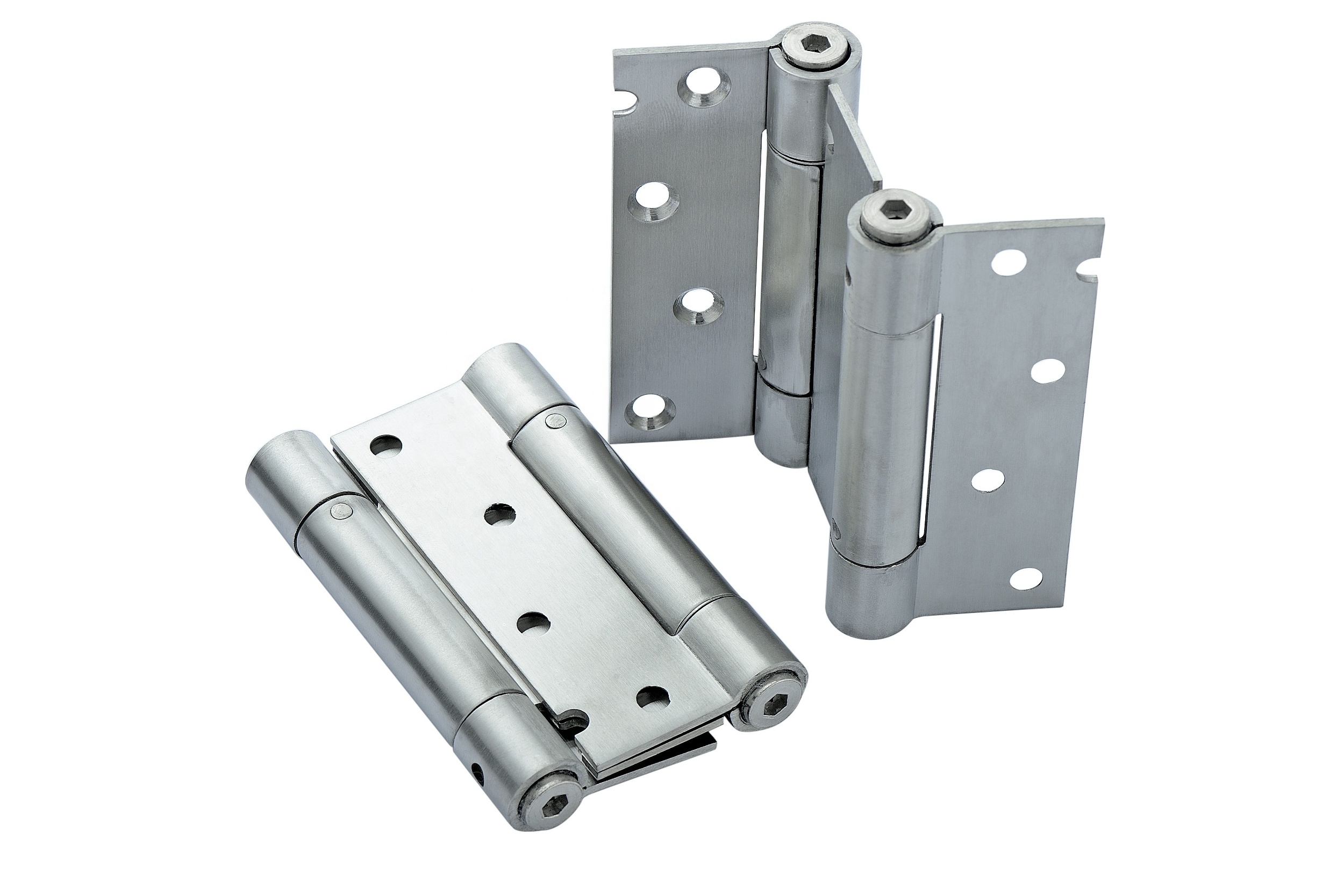 High Quality Spring Door Hinge With Screws Stainless Steel Double 3 Inch Spring Hinges For Swing Doors Hinge Set