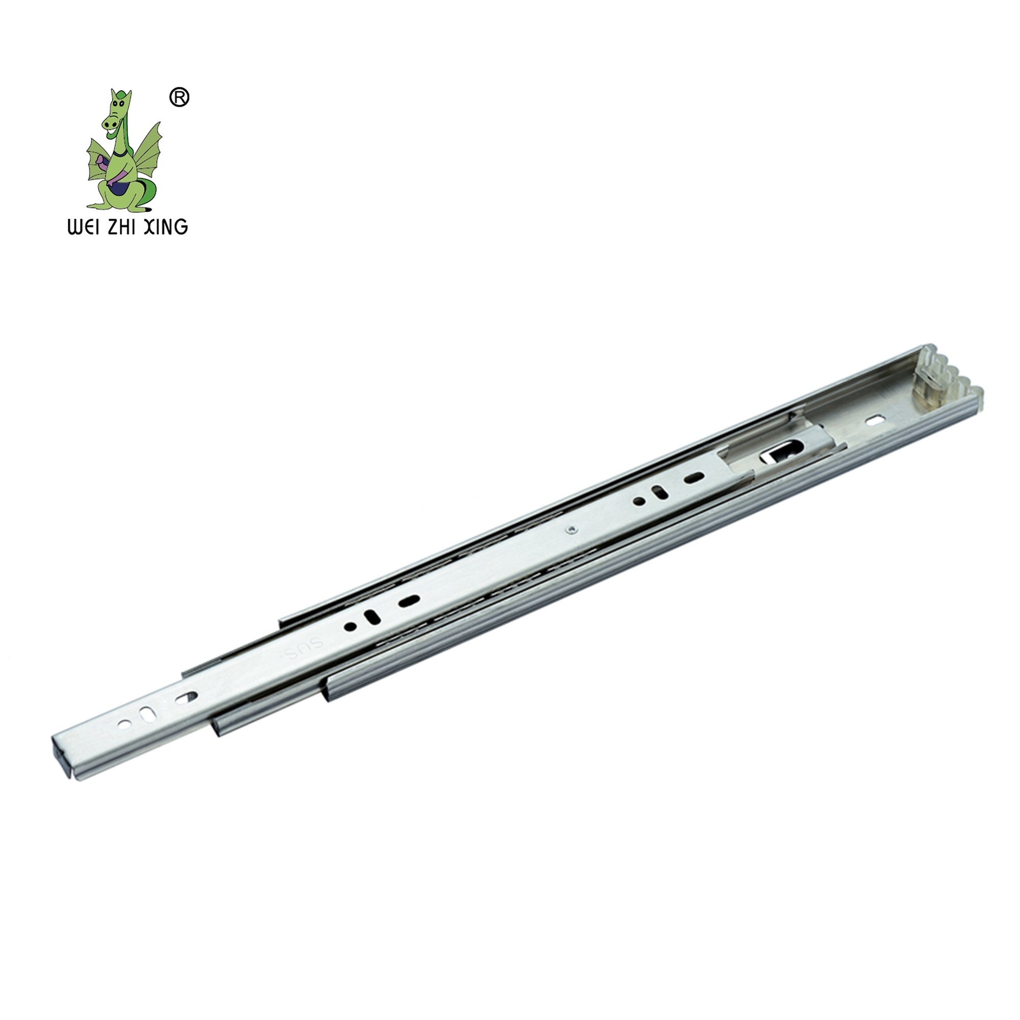 Customized Iron/Stainless Steel Galvanized 3 Fold Drawer Slide Ball Bearing Drawer Slide/Rail For Furniture