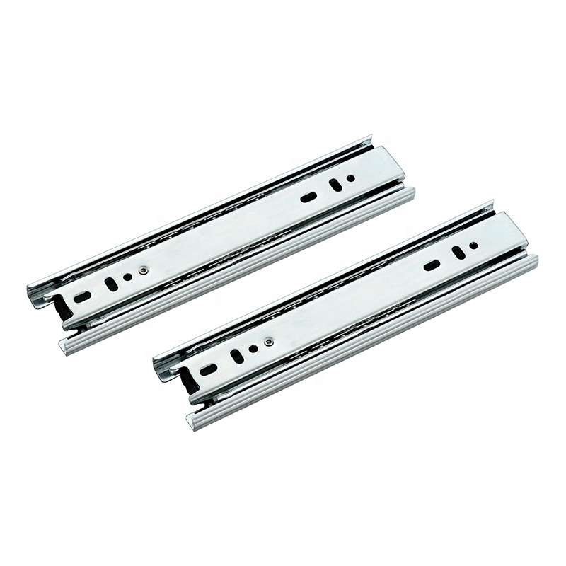 Silent Soft Closing 40 mm Width 10 Inch Stainless Steel Three-Section Drawer Rail/Slide For Furniture