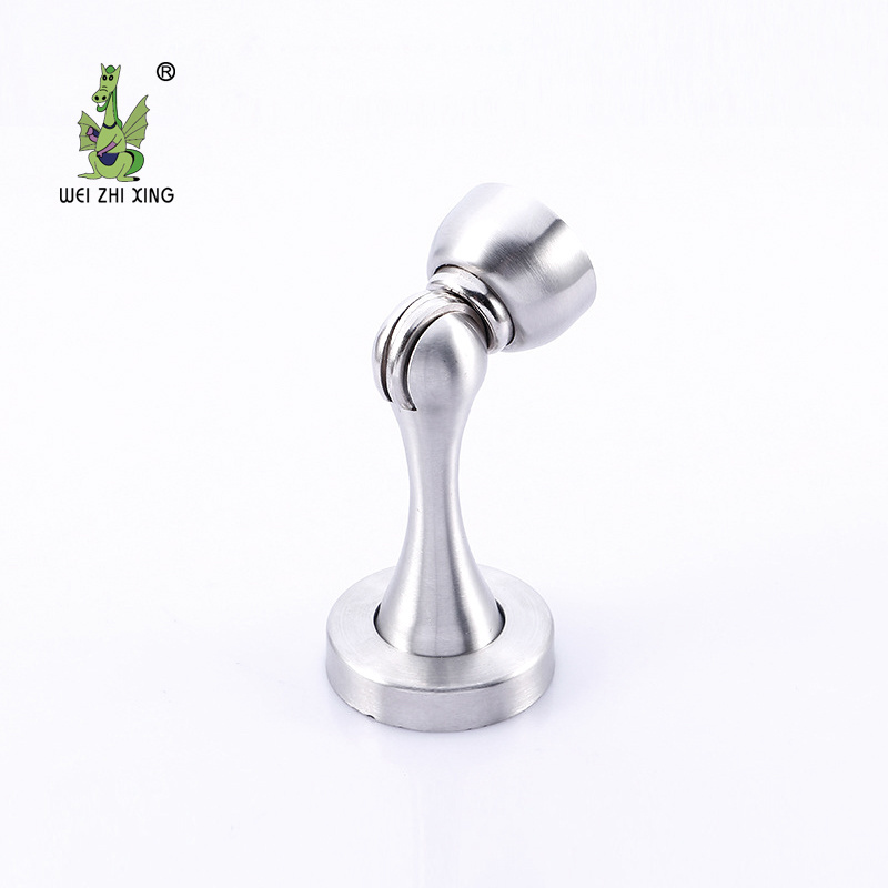 High Quality With Screws Door Hardware Stainless Steel Not Rubber Magnetic Door Stopper For Washroom