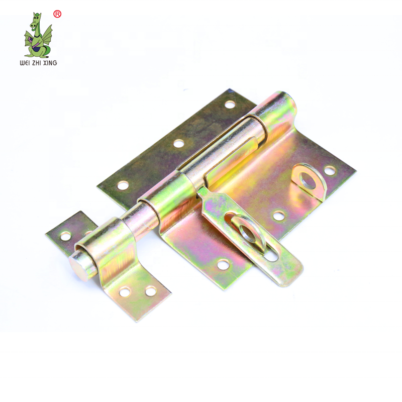 Weizhixing High Quality Color Plated Iron Sliding Door Bolt Tower Lock Sliding Bolt Gate Latch Lock For Fence Gate