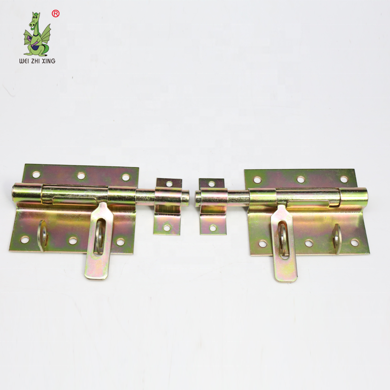 Weizhixing High Quality Color Plated Iron Sliding Door Bolt Tower Lock Sliding Bolt Gate Latch Lock For Fence Gate