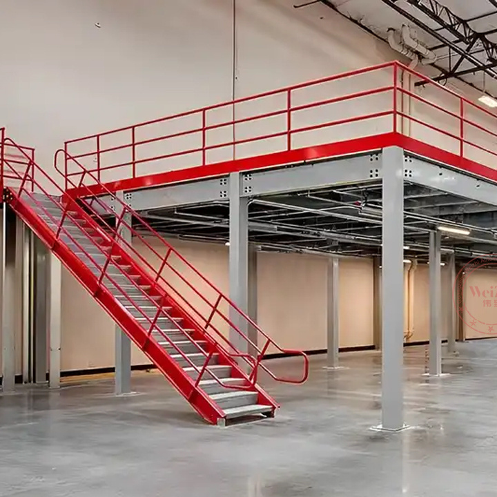 Warehouse Storage Pallet Rack Mezzanine Platform Mezzanine Floor Kits With Stairs