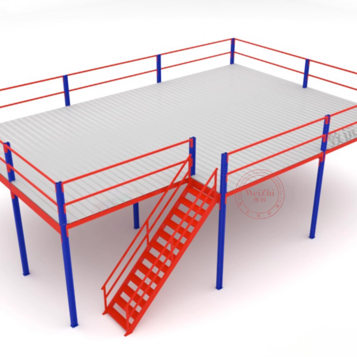 Warehouse Storage Pallet Rack Mezzanine Platform Mezzanine Floor Kits With Stairs