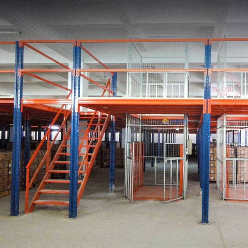 Warehouse Storage Pallet Rack Mezzanine Platform Mezzanine Floor Kits With Stairs