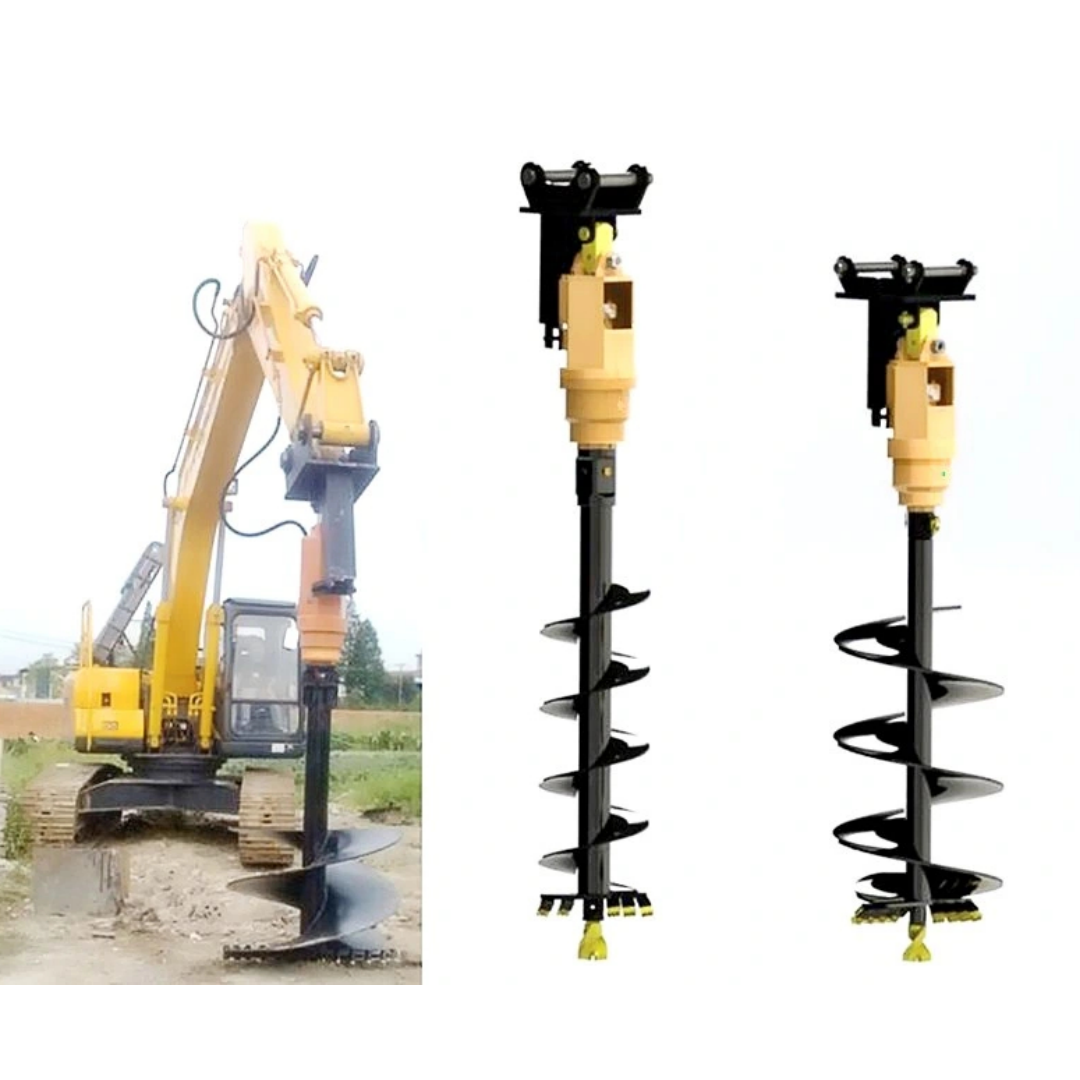 Drilling Holes Machine Excavator Attachments Hydraulic Earth Auger