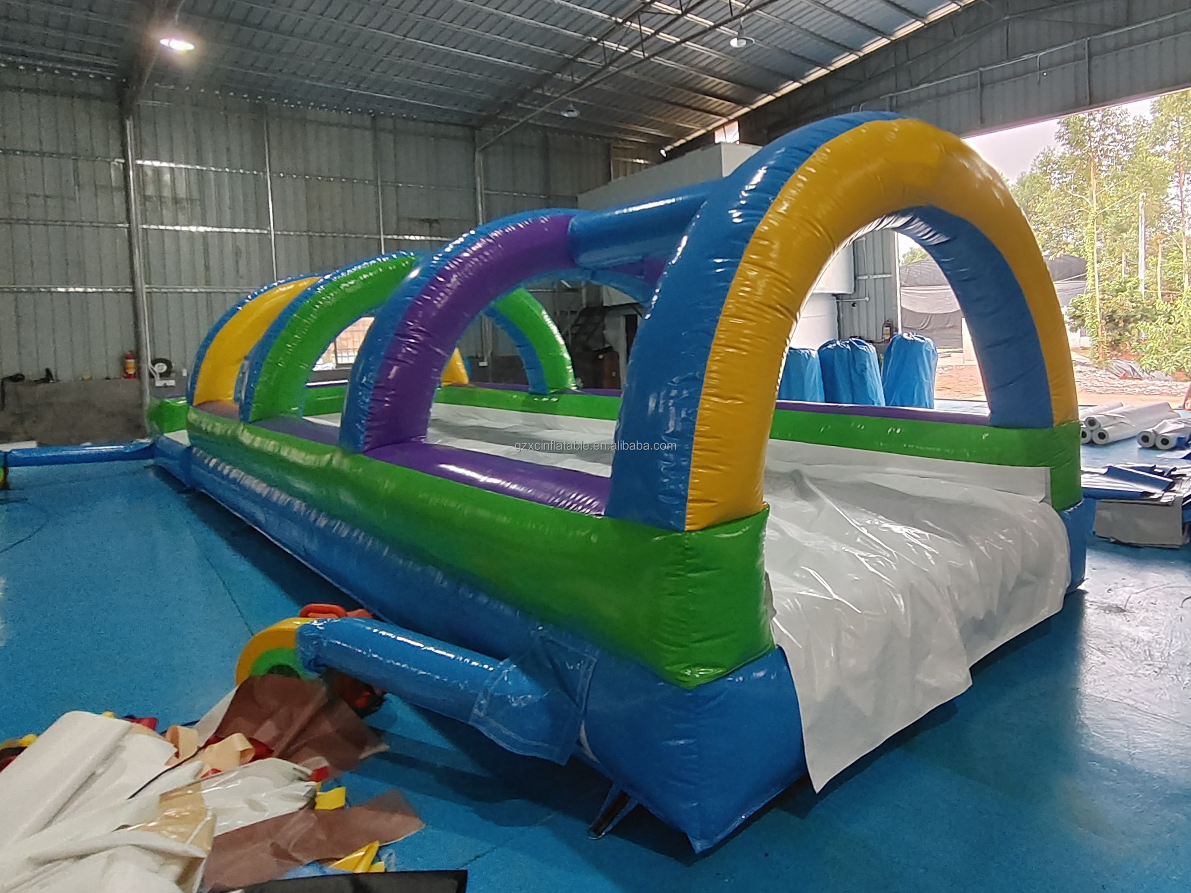 Commercial Inflatable Water Slide With Pool Single Lane Inflatable Water Slip Bouncy Giant Inflatable Water Slide For Kid Adult