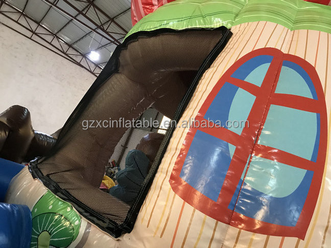 Factory Price Mushroom Inflatable Bounce House With Slide Inflatable Farm Jumping With Fence Around For Sale