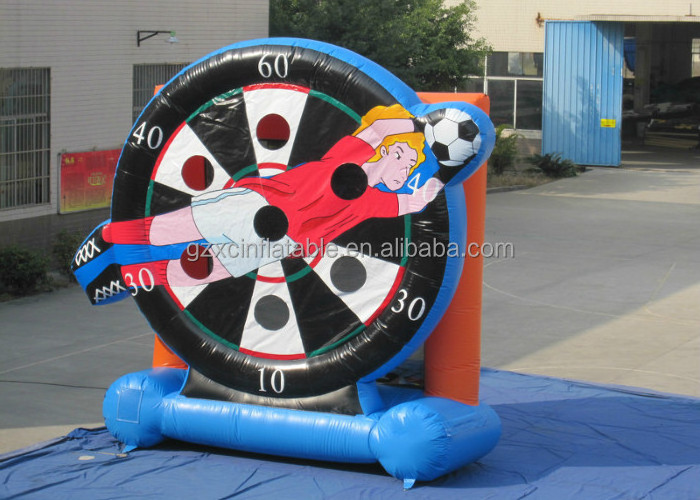 Commercial Inflatable Football Goal Target Soccer Shoot Darts Board Game For Sale Inflatable Bouncer Game For Child