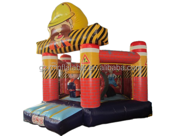 Hot Products Construction Worker Theme Inflatable Bouncer Inflatable Construction Site Bounce House For Rental