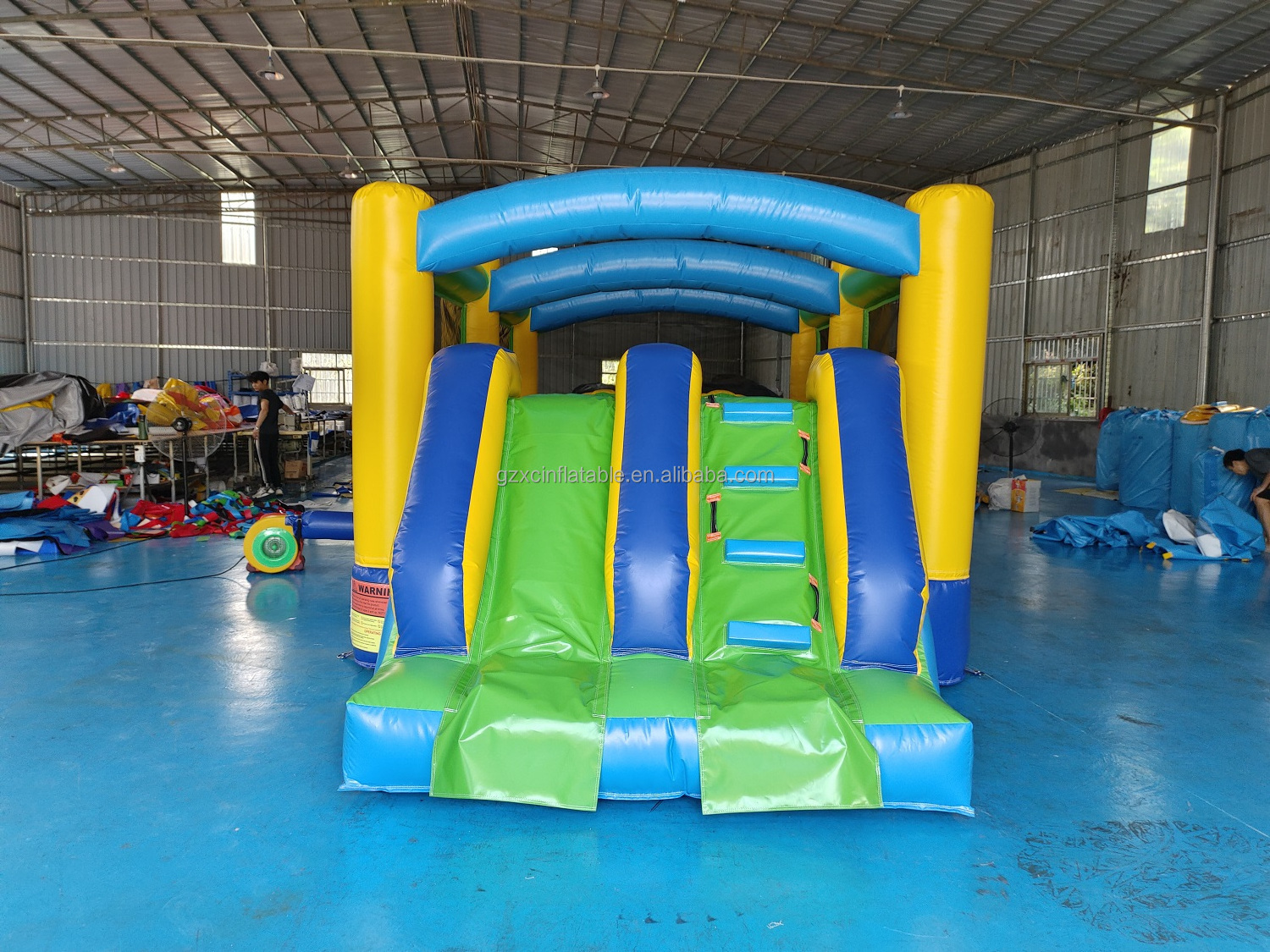 Hot sale commercial indoor kids inflatable toys obstacle bouncer children games jumping castle with slide