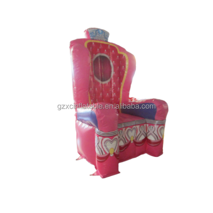 Factory wholesale new arrival high quality outdoor pvc kids party queen inflatable throne chair